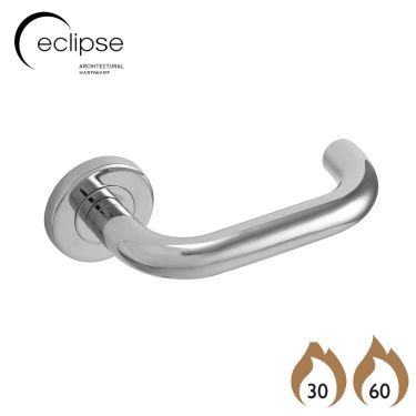 Click Here To Enlarge This Photo Of Eclipse 34407 Polished Stainless Steel 19mm Safety Lever on Round Rose Set