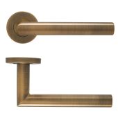 Eclipse 34906 Matt Antique Brass SS 19mm Mitred Lever on Round Rose Set