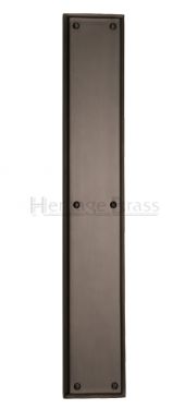 Click Here To Enlarge This Photo Of V1166-MB Heritage Brass Fingerplate 464x76mm Matt Bronze Finish