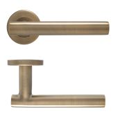 Eclipse 34907 Matt Antique Brass SS 19mm T Bar Lever on Round Rose Set
