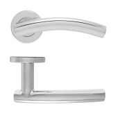 Eclipse 34405 Polished Stainless Steel 19mm Arched Lever on Round Rose Set