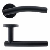 Eclipse 34904 Matt Black SS 19mm Arched Lever on Round Rose Set