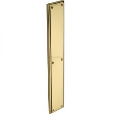 Click Here To Enlarge This Photo Of V1166-PB Heritage Brass Fingerplate 464x76mm Polished Brass Finish