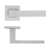 Eclipse 34765 Satin Stainless Steel Square Lever on Square Rose
