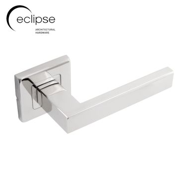 Click Here To Enlarge This Photo Of Eclipse 34766 Polished Stainless Steel Square Lever on Square Rose