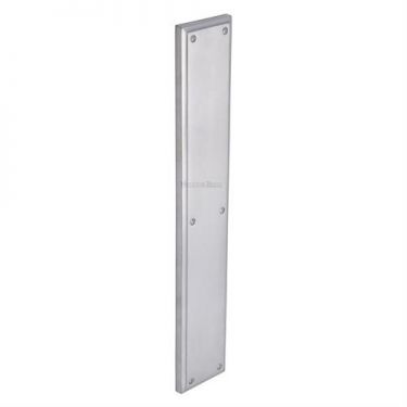Click Here To Enlarge This Photo Of V1166-SC Heritage Brass Fingerplate 464x76mm Satin Chrome Finish