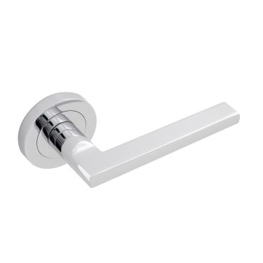 Click Here To Enlarge This Photo Of Eclipse 62117 Polished Chrome 'Auriga' Lever on Round Rose Set (Freestyle Range)
