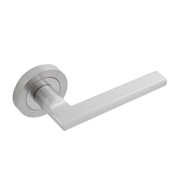 Click Here To Enlarge This Photo Of Eclipse 62118 Satin Chrome 'Auriga' Lever on Round Rose Set (Freestyle Range)