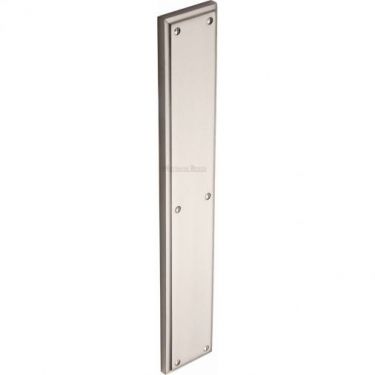 Click Here To Enlarge This Photo Of V1166-SN Heritage Brass Fingerplate 464x76mm Satin Nickel Finish