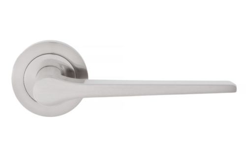 Click Here To Enlarge This Photo Of Eclipse 62132 Satin Nickel 'Monte' Lever on Round Rose Set (Freestyle Range)