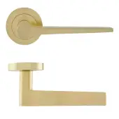 Eclipse 62133 Satin Brass 'Monte' Lever on Round Rose Set (Freestyle Range)