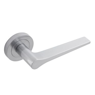 Click Here To Enlarge This Photo Of Eclipse 62136 Satin Chrome 'Monte' Lever on Round Rose Set (Freestyle Range)