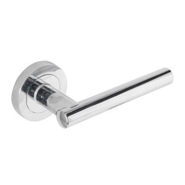 Click Here To Enlarge This Photo Of Eclipse 62150 Polished Chrome 'Corvette' T Bar Lever on Round Rose Set (Freestyle Range)