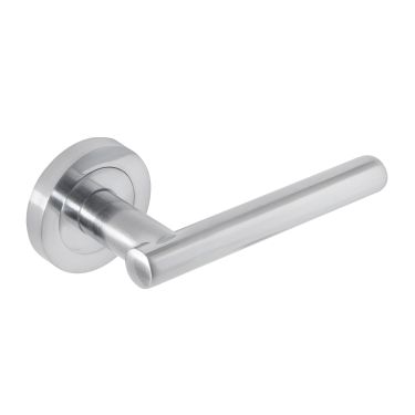 Click Here To Enlarge This Photo Of Eclipse 62156 Satin Chrome 'Corvette' T Bar Lever on Round Rose Set (Freestyle Range)