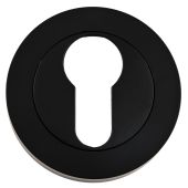 Eclipse 62263 Matt Black Euro Profile Escutcheon on Round Rose (Freestyle Range)