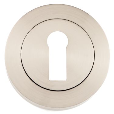 Click Here To Enlarge This Photo Of Eclipse 62661 Satin Nickel Standard Keyway Escutcheon on Round Rose (Freestyle Range)