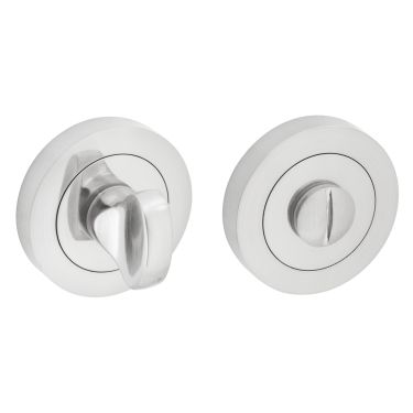 Click Here To Enlarge This Photo Of Eclipse 62691 Satin Nickel Thumbturn & Release on Round Rose (Freestyle Range)