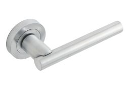Eclipse 37690 Satin Chrome 'Aurelia' Lever on Round Rose Set (Insignia Range)