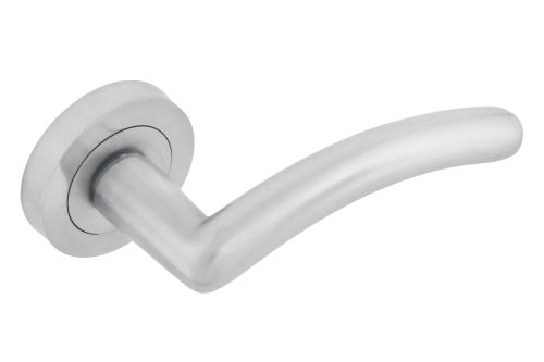 Click Here To Enlarge This Photo Of Eclipse 37693 Satin Chrome 'Clarissa' Lever on Round Rose Set (Insignia Range)