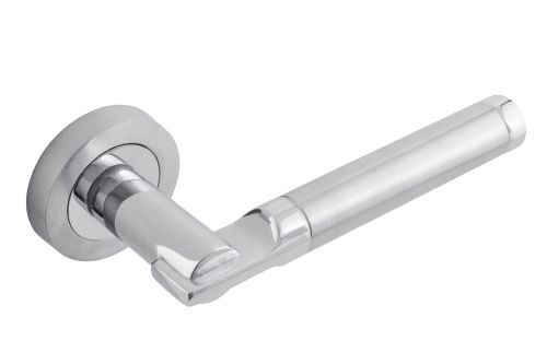 Click Here To Enlarge This Photo Of Eclipse 63107 Polished/Satin Chrome 'Elettra' Lever on Round Rose Set (Insignia Range)