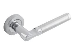 Eclipse 63107 Polished/Satin Chrome 'Elettra' Lever on Round Rose Set (Insignia Range)