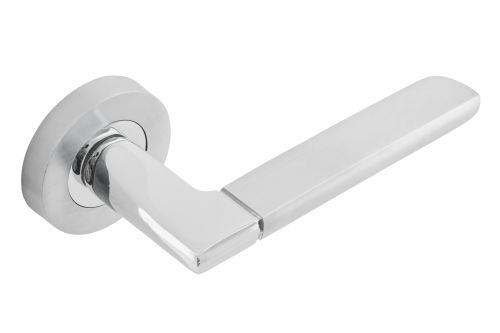 Click Here To Enlarge This Photo Of Eclipse 63109 Polished/Satin Chrome 'Fiorenza' Lever on Round Rose Set (Insignia Range)
