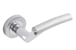 Eclipse 63112 Polished/Satin Chrome 'Verona' Lever on Round Rose Set (Insignia Range)
