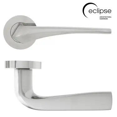 Click Here To Enlarge This Photo Of Eclipse 63222 Satin Nickel 'Lanza' Lever on Round Rose Set (Insignia Range)