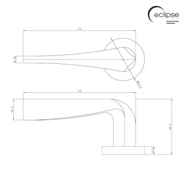 Click Here To Enlarge This Photo Of Eclipse 63222 Satin Nickel 'Lanza' Lever on Round Rose Set (Insignia Range)