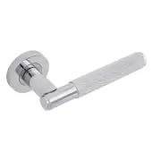 Eclipse 63230 Polished Chrome Knurled Lever on Round Rose Set (Insignia Range)