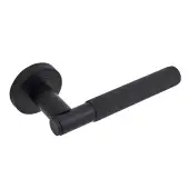 Eclipse 63231 Matt Black Knurled Lever on Round Rose Set (Insignia Range)