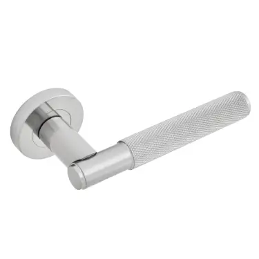 Click Here To Enlarge This Photo Of Eclipse 63232 Satin Nickel Knurled Lever on Round Rose Set (Insignia Range)