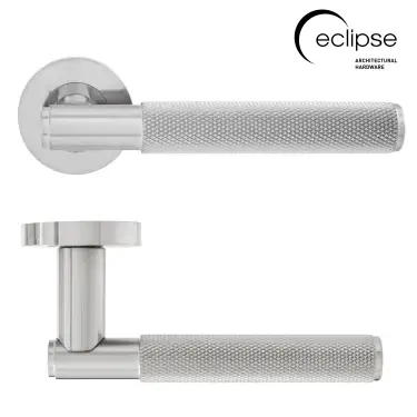 Click Here To Enlarge This Photo Of Eclipse 63232 Satin Nickel Knurled Lever on Round Rose Set (Insignia Range)