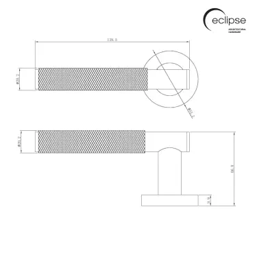 Click Here To Enlarge This Photo Of Eclipse 63232 Satin Nickel Knurled Lever on Round Rose Set (Insignia Range)