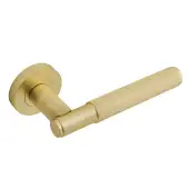 Eclipse 63233 Satin Brass Knurled Lever on Round Rose Set (Insignia Range)