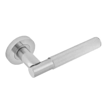 Click Here To Enlarge This Photo Of Eclipse 63242 Satin Nickel 'Linear' Lever on Round Rose Set (Insignia Range)