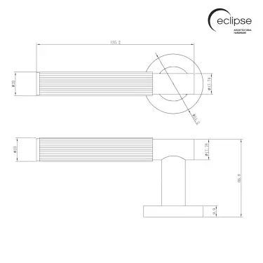 Click Here To Enlarge This Photo Of Eclipse 63242 Satin Nickel 'Linear' Lever on Round Rose Set (Insignia Range)
