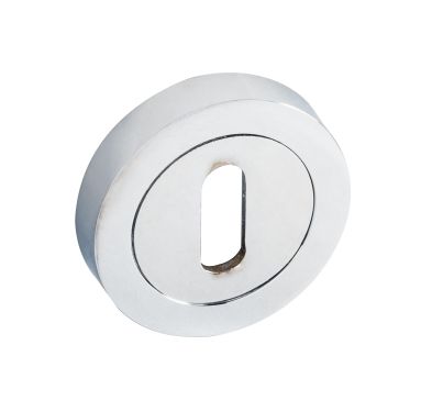 Click Here To Enlarge This Photo Of Eclipse 31161 Polished Chrome Standard Keyway Escutcheon on Round Rose (Insignia Range)
