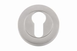 Eclipse 37463 Satin Chrome Euro Profile Escutcheon on Round Rose (Insignia Range)