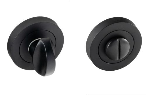 Click Here To Enlarge This Photo Of Eclipse 63592 Matt Black Thumbturn & Release on Round Rose (Insignia Range)