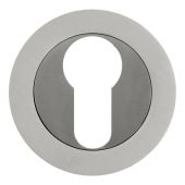 Eclipse 63568 Black Nickel/Satin Nickel Euro Escutcheon on Round Rose (Insignia Range)