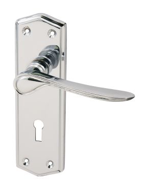 Click Here To Enlarge This Photo Of Eclipse 63001 Polished Chrome 'Steller' Lever Lock Set