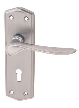Click Here To Enlarge This Photo Of Eclipse 63007 Satin Chrome 'Steller' Lever Lock Set
