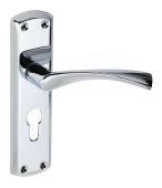 Eclipse 31724 Polished Chrome 'Monza' Lever Euro Profile Lock (47.5mm) Set