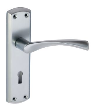 Click Here To Enlarge This Photo Of Eclipse 37721 Satin Chrome 'Monza' Lever Lock Set