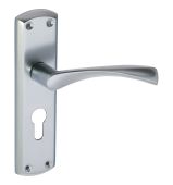 Eclipse 37724 Satin Chrome 'Monza' Lever Euro Profile Lock (47.5mm) Set