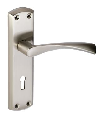 Click Here To Enlarge This Photo Of Eclipse 63725 Satin Nickel 'Monza' Lever Lock Set