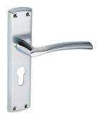 Eclipse 63144 Polished/Satin Chrome 'Tifosi' Lever Euro Profile Lock (47.5mm) Set