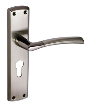 Click Here To Enlarge This Photo Of Eclipse 63148 Black Nickel/Satin Nickel 'Tifosi' Lever Euro Profile Lock (47.5mm) Set