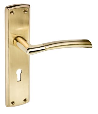 Click Here To Enlarge This Photo Of Eclipse 63149 Polished/Satin Brass 'Tifosi' Lever Lock Set